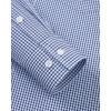 Alimens & Gentle Mens Long Sleeve Button Down Shirts Stretch Regular Fit Dress Shirts Casual Work Gingham Shirts with Pocket(Blue White Plaid)