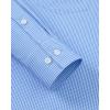 Alimens & Gentle Mens Long Sleeve Button Down Shirts Stretch Regular Fit Dress Shirts Casual Work Gingham Shirts with Pocket(Light Blue Plaid)