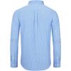 Alimens & Gentle Mens Long Sleeve Button Down Shirts Stretch Regular Fit Dress Shirts Casual Work Gingham Shirts with Pocket(Light Blue Plaid)