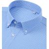 Alimens & Gentle Mens Long Sleeve Button Down Shirts Stretch Regular Fit Dress Shirts Casual Work Gingham Shirts with Pocket(Light Blue Plaid)
