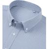 Alimens & Gentle Mens Long Sleeve Button Down Shirts Stretch Regular Fit Dress Shirts Casual Work Gingham Shirts with Pocket(Navy Gingham)