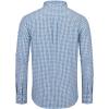 Alimens & Gentle Mens Long Sleeve Button Down Shirts Stretch Regular Fit Dress Shirts Casual Work Gingham Shirts with Pocket(Sky Blue Navy Plaid)