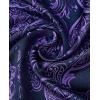 Alimens & Gentle Mens Paisley Shirts Dress Shirt for Men Western Cowboy Shirt Long Sleeve Button Down Shirt Wedding Party(Purple)