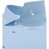 Alimens & Gentle Men’s Premium Dress Shirt – Silk Stain Shield Performence Wrinkle Free Button Down Shirts(Blue)