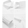 Alimens & Gentle Men’s Premium Dress Shirt – Silk Stain Shield Performence Wrinkle Free Button Down Shirts(White)