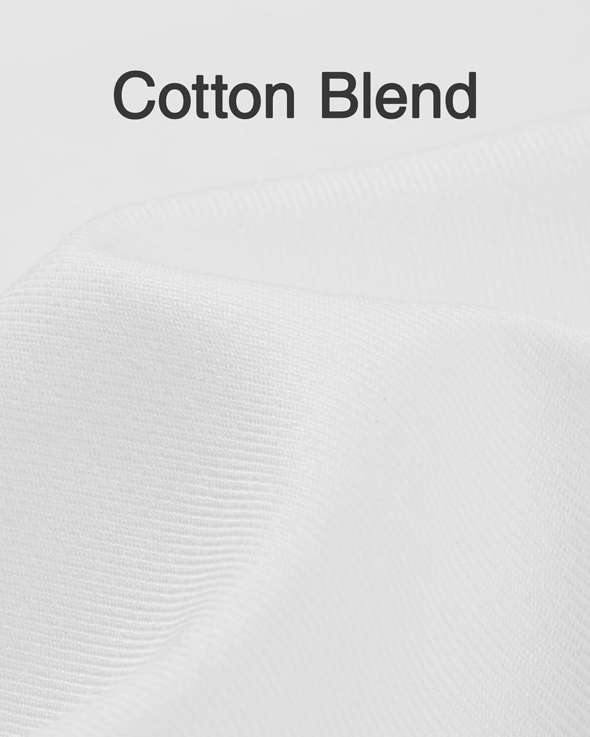 imageAlimens amp Gentle Mens Premium Dress Shirt Cotton Moisture Wicking Performence Wrinkle Free Button Down ShirtsWhite
