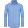 Alimens & Gentle Mens Plaid Shirt Casual Business Gingham Shirts