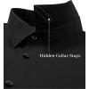 Alimens & Gentle Men’s Premium Dress Shirt – Cotton Moisture Wicking Performence Wrinkle Free Button Down Shirts(Black)