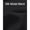 Alimens & Gentle Men’s Premium Dress Shirt – Silk Modal Performence Wrinkle Free Button Down Shirts(Black)