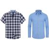 Alimens & Gentle Mens Plaid Shirt Casual Business Gingham Shirts