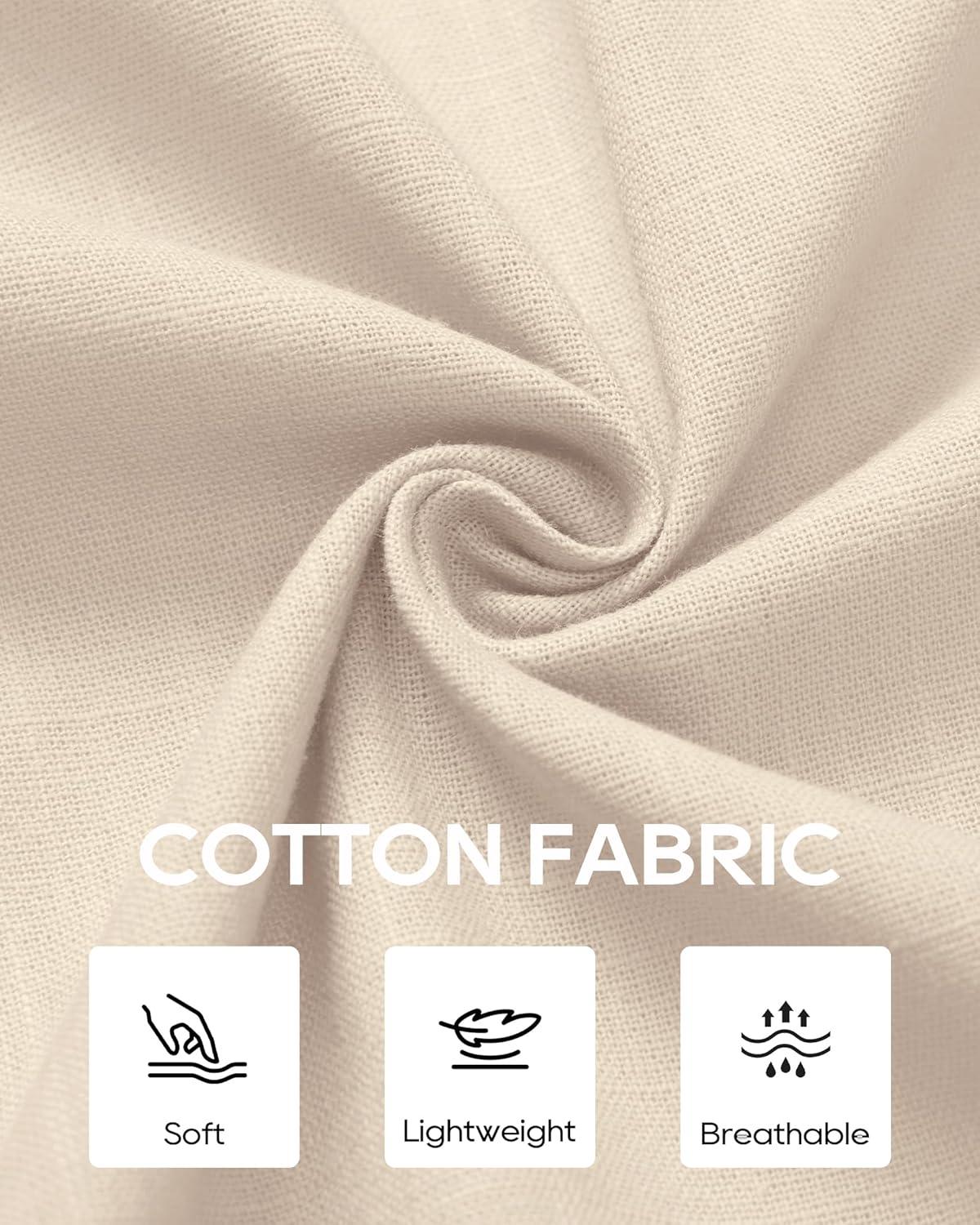 imageAlimens amp Gentle Mens Cotton Linen Textured Shirt Long Sleeve Button Down Shirts Casual Summer Beach Wedding Tops with PocketTan