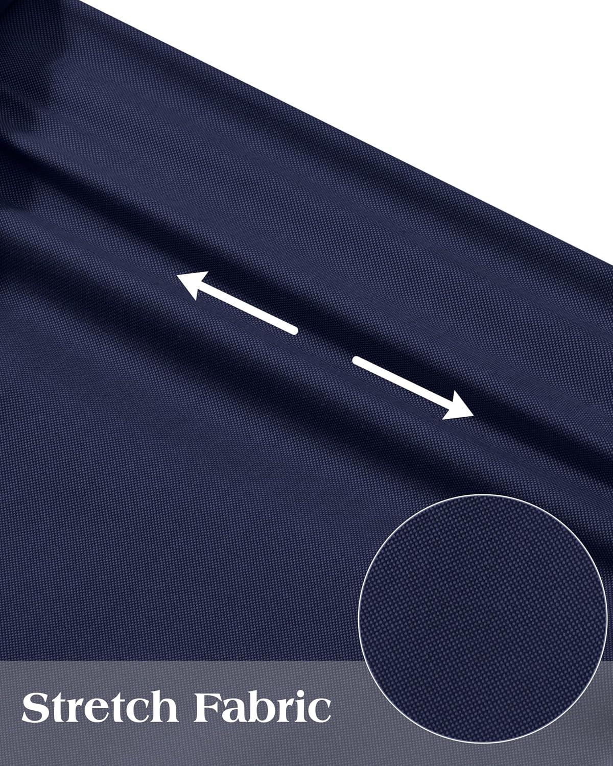 imageAlimens amp Gentle Mens Oxford Shirts Stretch Long Sleeve Dress Shirt for Men Casual Business Work Solid Button Down ShirtsNavy Blue