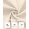 Alimens & Gentle Mens Cotton Linen Textured Shirt Long Sleeve Button Down Shirts Casual Summer Beach Wedding Tops with Pocket(Beige)