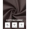 Alimens & Gentle Mens Cotton Linen Textured Shirt Long Sleeve Button Down Shirts Casual Summer Beach Wedding Tops with Pocket(Brown)