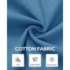 Alimens & Gentle Mens Cotton Linen Textured Shirt Long Sleeve Button Down Shirts Casual Summer Beach Wedding Tops with Pocket(Dusty Blue)