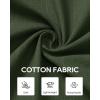 Alimens & Gentle Mens Cotton Linen Textured Shirt Long Sleeve Button Down Shirts Casual Summer Beach Wedding Tops with Pocket(Green)