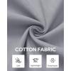 Alimens & Gentle Mens Cotton Linen Textured Shirt Long Sleeve Button Down Shirts Casual Summer Beach Wedding Tops with Pocket(Grey)
