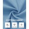 Alimens & Gentle Mens Cotton Linen Textured Shirt Long Sleeve Button Down Shirts Casual Summer Beach Wedding Tops with Pocket(Grey Blue)