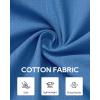 Alimens & Gentle Mens Cotton Linen Textured Shirt Long Sleeve Button Down Shirts Casual Summer Beach Wedding Tops with Pocket(Royal Blue)