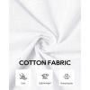 Alimens & Gentle Mens Cotton Linen Textured Shirt Long Sleeve Button Down Shirts Casual Summer Beach Wedding Tops with Pocket(White)