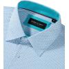 Alimens & Gentle Mens Dress Shirts Printed Button Down Shirt Long Sleeve Regular Fit Inner Collar Contrast Shirt Business(Blue-pat2)