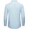 Alimens & Gentle Mens Dress Shirts Printed Button Down Shirt Long Sleeve Regular Fit Inner Collar Contrast Shirt Business(Blue-pat2)
