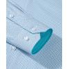 Alimens & Gentle Mens Dress Shirts Printed Button Down Shirt Long Sleeve Regular Fit Inner Collar Contrast Shirt Business(Blue-pat2)