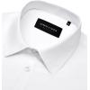 Alimens & Gentle Mens Dress Shirts Stretch Long Sleeve Formal Business Wedding Button Down Shirt Wrinkle Free(Solid White)