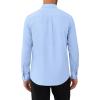 Alimens & Gentle Mens Oxford Shirts Stretch Long Sleeve Dress Shirt for Men Casual Business Work Solid Button Down Shirts(Light Blue)
