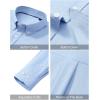 Alimens & Gentle Mens Oxford Shirts Stretch Long Sleeve Dress Shirt for Men Casual Business Work Solid Button Down Shirts(Light Blue)