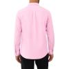 Alimens & Gentle Mens Oxford Shirts Stretch Long Sleeve Dress Shirt for Men Casual Business Work Solid Button Down Shirts(Pink)