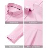 Alimens & Gentle Mens Oxford Shirts Stretch Long Sleeve Dress Shirt for Men Casual Business Work Solid Button Down Shirts(Pink)