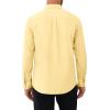 Alimens & Gentle Mens Oxford Shirts Stretch Long Sleeve Dress Shirt for Men Casual Business Work Solid Button Down Shirts(Yellow)