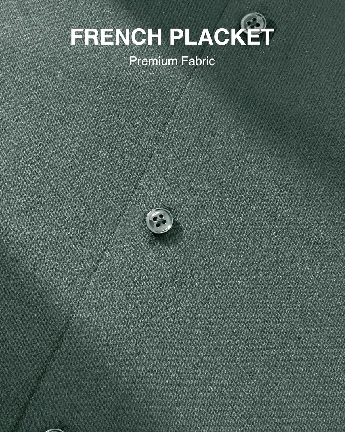 imageAlimens amp Gentle Premium Mens Mulberry Silk Modal Dress Shirt Performance Wrinkle FreeGreen