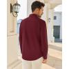 Alimens & Gentle Mens Dress Shirts Stretch Long Sleeve Button Down Shirt Solid Sun Protection Wedding Business Shirt(Burgundy)