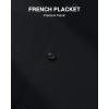 Alimens & Gentle Premium Men’s Mulberry Silk Modal Dress Shirt Performance Wrinkle Free(Black)