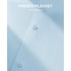 Alimens & Gentle Premium Men’s Mulberry Silk Modal Dress Shirt Performance Wrinkle Free(Blue)