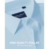 Alimens & Gentle Premium Men’s Mulberry Silk Modal Dress Shirt Performance Wrinkle Free(Blue)