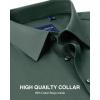 Alimens & Gentle Premium Men’s Mulberry Silk Modal Dress Shirt Performance Wrinkle Free(Green)