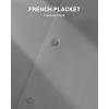 Alimens & Gentle Premium Men’s Mulberry Silk Modal Dress Shirt Performance Wrinkle Free(Light Grey)