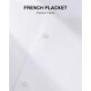 Alimens & Gentle Premium Men’s Mulberry Silk Modal Dress Shirt Performance Wrinkle Free(White)