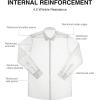 Alimens & Gentle Men’s Premium Dress Shirts – Mulberry Silk Performance Wrinkle Free Stain Shield Button Down Shirt(Black)