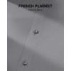 Alimens & Gentle Men’s Premium Dress Shirts – Mulberry Silk Performance Wrinkle Free Stain Shield Button Down Shirt(Grey)