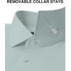 Alimens & Gentle Men’s Premium Dress Shirts – Mulberry Silk Performance Wrinkle Free Stain Shield Button Down Shirt(Light Grey)