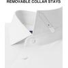 Alimens & Gentle Men’s Premium Dress Shirts – Mulberry Silk Performance Wrinkle Free Stain Shield Button Down Shirt(White)