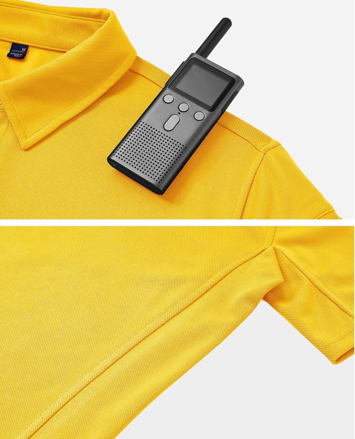 image:imageAlimens amp Gentle Mens Polo Shirt Golf Shirt Camping Dry Fit Tops Bright Yellow