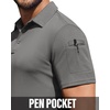 Alimens & Gentle Men’s Polo Shirt Golf Shirt Camping Dry Fit Tops Light Grey