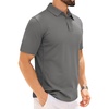 Alimens & Gentle Men’s Polo Shirt Golf Shirt Camping Dry Fit Tops Light Grey