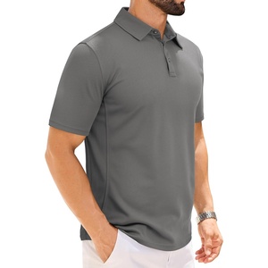 Alimens & Gentle Men’s Polo Shirt Golf Shirt Camping Dry Fit Tops Light Grey