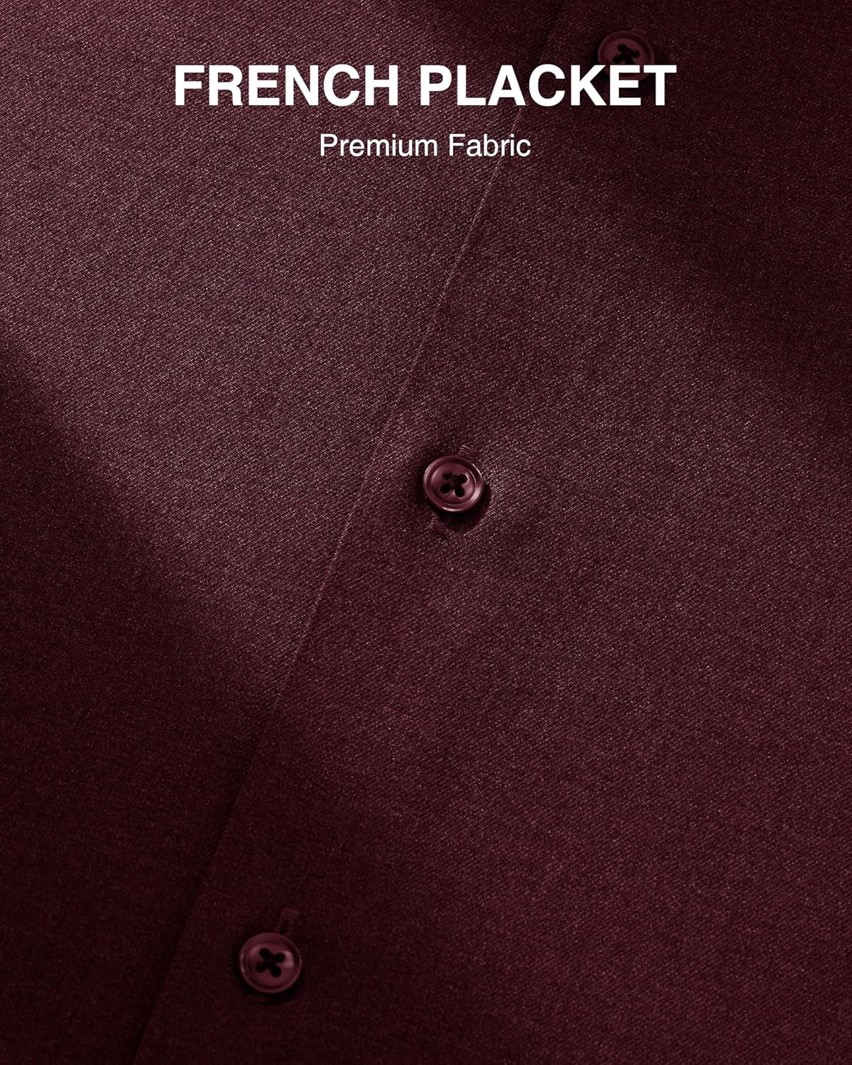 image:imageAlimens amp Gentle Mens Premium Dress Shirts Wool Modal Performance Wrinkle Free Button Down ShirtWine Red